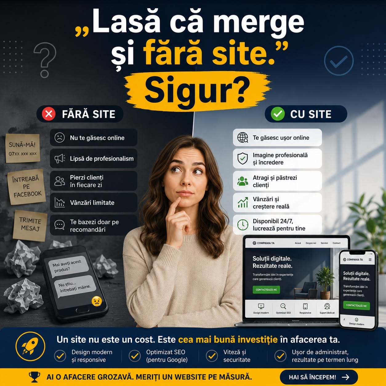 „Lasă că merge și fără site.” Ești sigur?