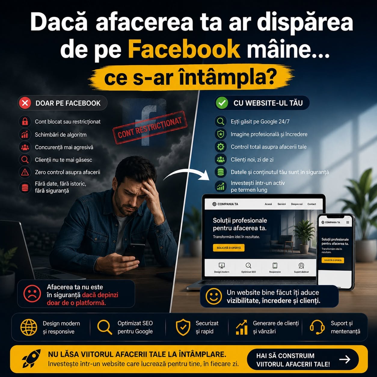 Dacă afacerea ta nu are website, clienții aleg concurența.